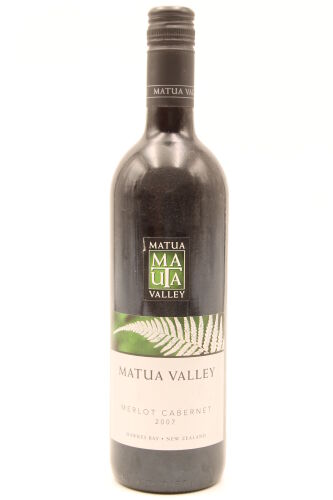 (1) 2007 Matua Valley Ararimu Merlot - Cabernet Sauvignon, Hawke's Bay