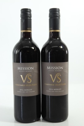 (2) 2016 Mission Estate Winery VS Vineyard Selection Merlot, Hawke's Bay