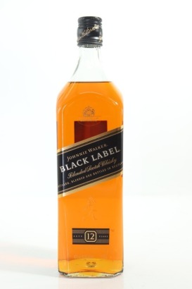 (1) Johnnie Walker Black Label 12 Year Old Blended Scotch Whisky, 1000ml, 40% ABV
