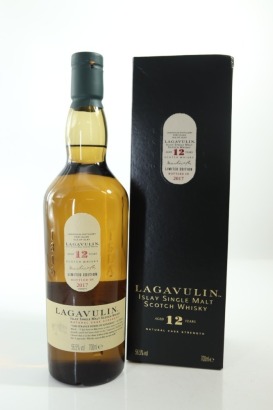 (1) Lagavulin Natural Cask Strength 12 Year Old 2017 Bottling Limited Edition Single Malt Scotch Whisky, 56.5% ABV (GB)