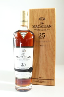 (1) The Macallan Sherry Oak 25 Year Old 2022 Release Single Malt Scotch Whisky, 43% ABV (GB)