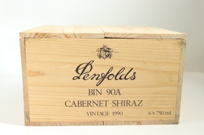 (6) 1990 Penfolds Bin 90A Cabernet Sauvignon - Shiraz, Coonawarra-Barossa [JR18] [RP96] (OWC)