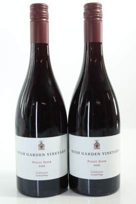 (2) 2022 High Garden Vineyard Pinot Noir, Gibbston