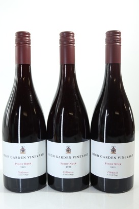 (3) 2021 High Garden Vineyard Pinot Noir, Gibbston