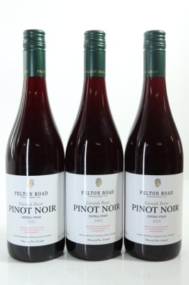 (3) 2022 Felton Road Cornish Point Pinot Noir, Bannockburn [JR17.5]