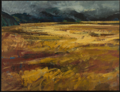 RUSSELL HOLLINGS Low Clouds and Tussock