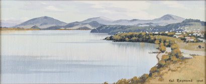 VAL RAYMOND Looking South Across Omori to Mt Pihanga