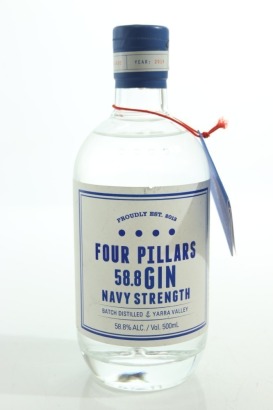 (1) Four Pillars 58.8 Navy Strength Gin, Yarra Valley, 500ml, 58.8% ABV