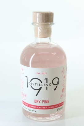 (1) 1919 Distilling Small Batch Dry Pink Gin, New Zealand, 250ml, 41% ABV