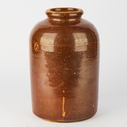 A Large Luke Adams Marked Salt Glazed Crock