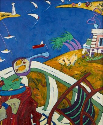JOHANNA WARD Deckchair & Three Pears
