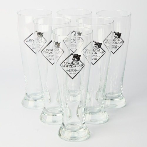 A Set of Six Lion New Zealand Round-The-World Yacht Race Glasses, 1985-1986
