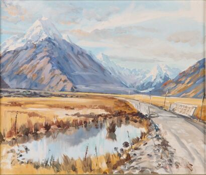 ASTON GREATHEAD Road To Hermitage Near Park Boundary- Mount Cook and Tasman Glacier
