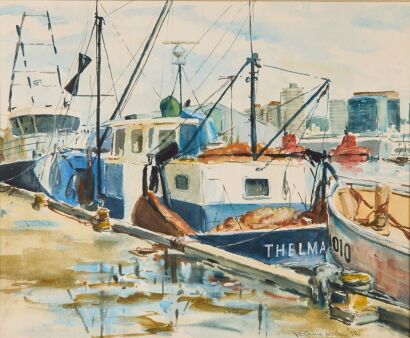 ELAINE HOPKINS Fishing Boats, Wellington