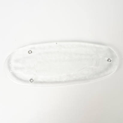 A Large Pukeberg Glass Tray, Sweden