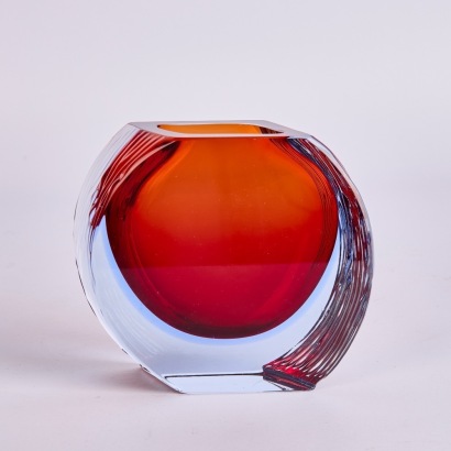 A Vintage Murano Somerso Vase by Mandruzzato