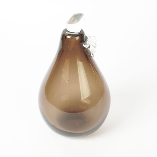 A William Yeoward Topaz Pear Art Glass Bottle with Stopper
