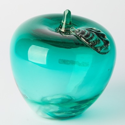 A Vintage Handblown Art Glass Apple