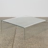 A Large Formed Glass Waterfall Coffee Table