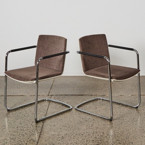 A Pair Of Cantilevered Wilkhahn Chairs