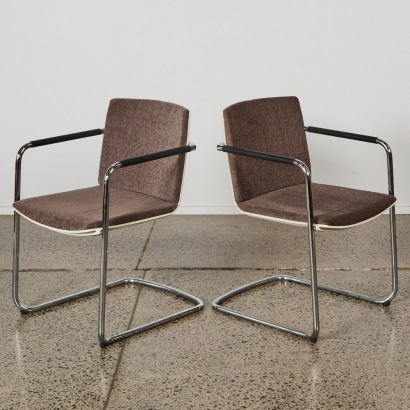 A Pair Of Cantilevered Wilkhahn Chairs