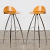 A Pair of Designer Formed Ply Barstools - 2
