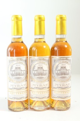 (3) 2010 Chateau de Myrat Sauternes - Barsac, 375ml [JR17] &diams;