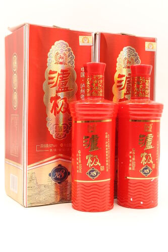 (1) Luji K8, LuZhou, 53% ABV, 500ml (GB), two bottles sold as one lot 泸州老窖, 泸极K8