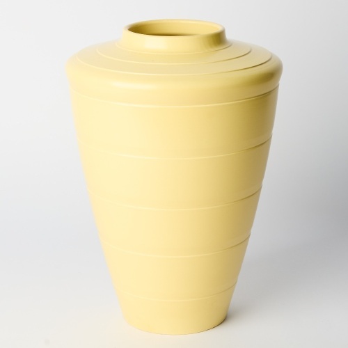 A Keith Murray for Wedgewood Straw Yellow Shoulder Vase