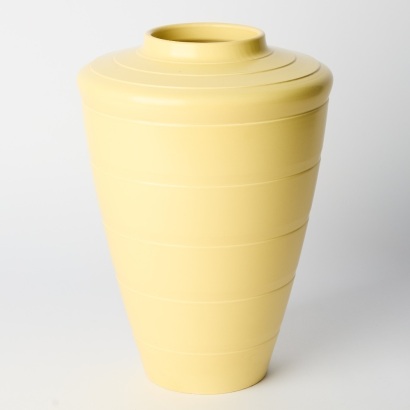 A Keith Murray for Wedgewood Straw Yellow Shoulder Vase