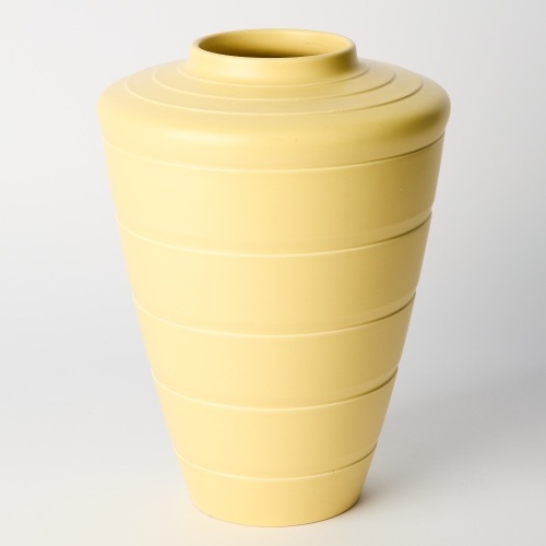 A Keith Murray for Wedgewood Straw Yellow Shoulder Vase