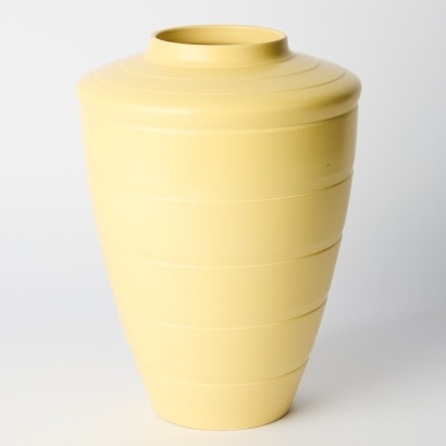 A Keith Murray for Wedgewood Straw Yellow Shoulder Vase