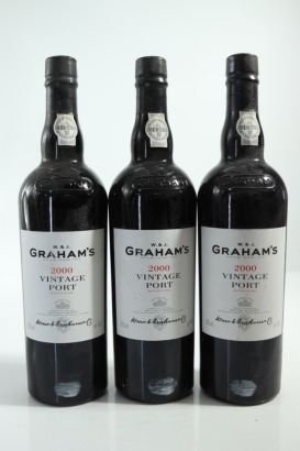 (3) 2000 W & J Graham's Vintage Port, Portugal, 20% ABV [JR19] &diams;