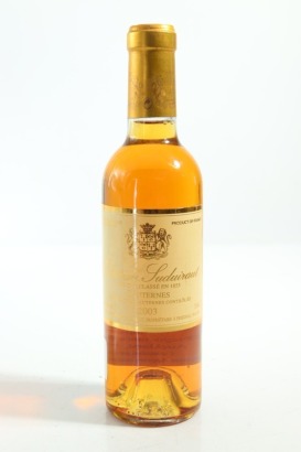 (1) 2003 Chateau Suduiraut, Sauternes, 375ml [JR17.5] &diams;