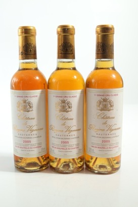 (3) 2005 Chateau de Rayne Vigneau, Sauternes, 375ml [JR16.5] &diams;