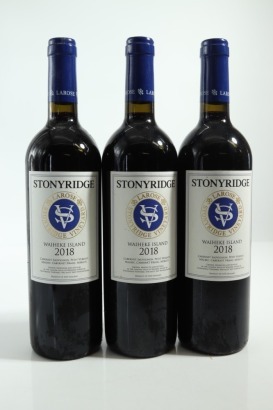 (3) 2018 Stonyridge Vineyard Larose, Waiheke Island &diams;