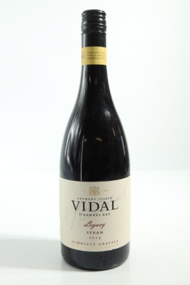 (1) 2014 Vidal Estate Legacy Syrah, Gimblett Gravels &diams;