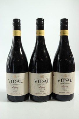 (3) 2014 Vidal Estate Legacy Syrah, Gimblett Gravels &diams;