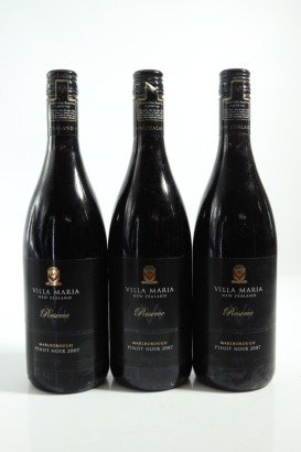(3) 2007 Villa Maria Reserve Pinot Noir, Marlborough &diams;
