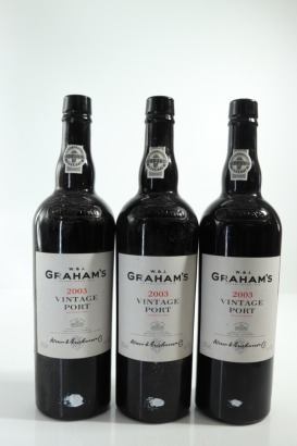 (3) 2003 W & J Graham's Vintage Port, Portugal, 20% ABV [JR17.5] [RP95] &diams;