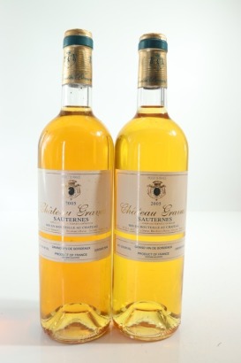 (2) 2005 Chateau Gravas, Sauternes &diams;