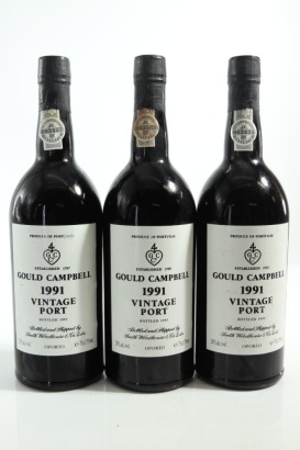 (3) 1991 Gould Campbell Vintage Port, Portugal, 20% ABV &diams;