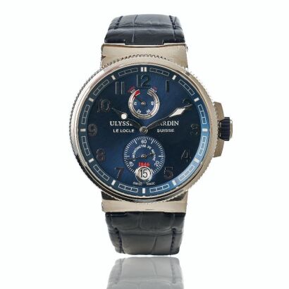 Stainless Steel, Uylsee Nardin Marine Chronometer Automatic Wristwatch, circa 2016