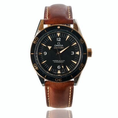 Stainless Steel / Sedna Rose Gold, OMEGA Seamaster 300 Automatic Wristwatch, circa 2017