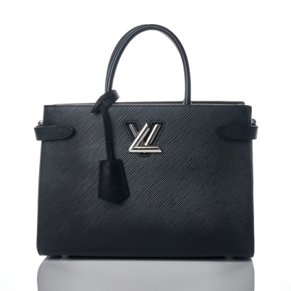 Louis Vuitton, Black Epi Twist Tote Bag