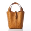 Herm&egrave;s, Saffron Ostrich Picotin Lock 22