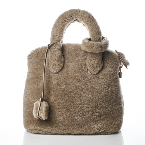 Louis Vuitton, Shearling Pulsion Lockit Grey Bag