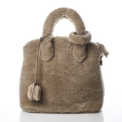 Louis Vuitton, Shearling Pulsion Lockit Grey Bag