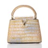Louis Vuitton, Blue / White / Orange Alligator Mississippiensis Capucines, Size Mini
