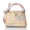 Louis Vuitton, Blue / White / Orange Alligator Mississippiensis Capucines, Size Mini - 2